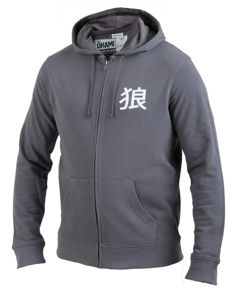 Okami Organic Hoodie Small Kanji Asphalt